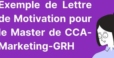 Lettre de Motivation pour un Master CCA