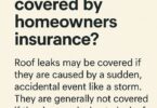 Are Roof Leaks Covered by Homeowners Insurance