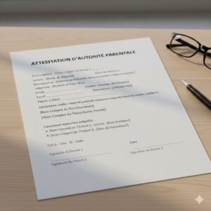 Modèle Attestation d’Autorité Parentale
