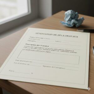 Modèle Attestation de Fin de Travaux