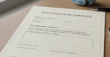 Modèle Attestation de Fin de Travaux