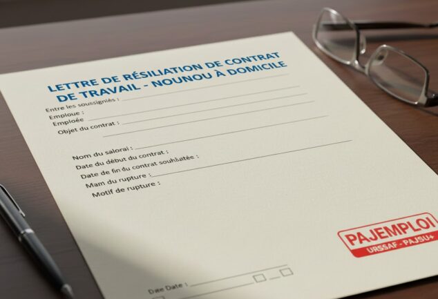Modèle Lettre Fin de Contrat Nounou Pajemploi