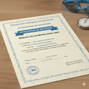 Modèle d'Attestation de Natation 50 m