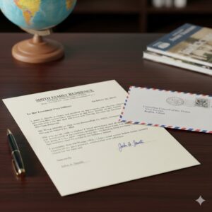 Modèle de lettre d’invitation pour visa touristique