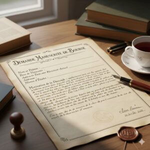 demande manuscrite de bourse
