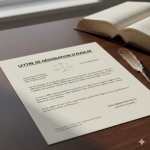 modèle lettre de désignation avocat