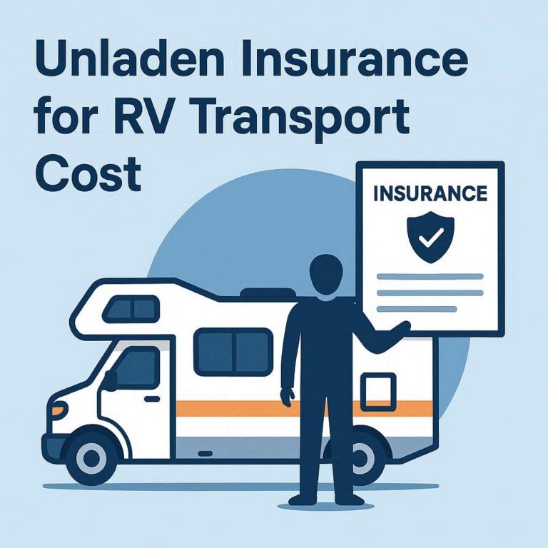 unladen insurance for rv transport cost​