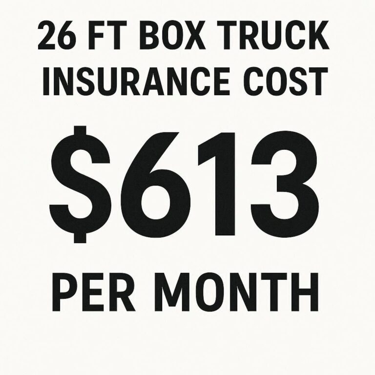 26ft Box Truck Insurance Cost