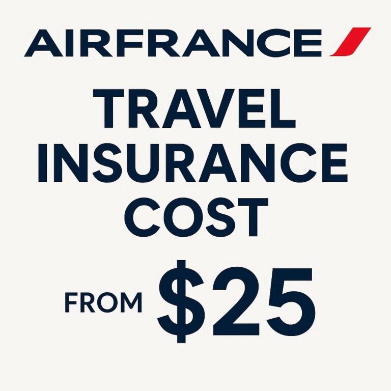 Air France Travel Insurance Cost