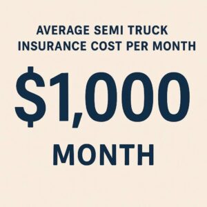 Average Semi Truck Insurance Cost Per Month