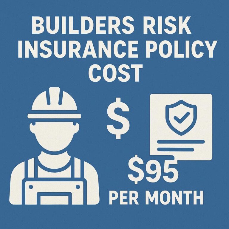 Builders Risk Insurance Policy Cost