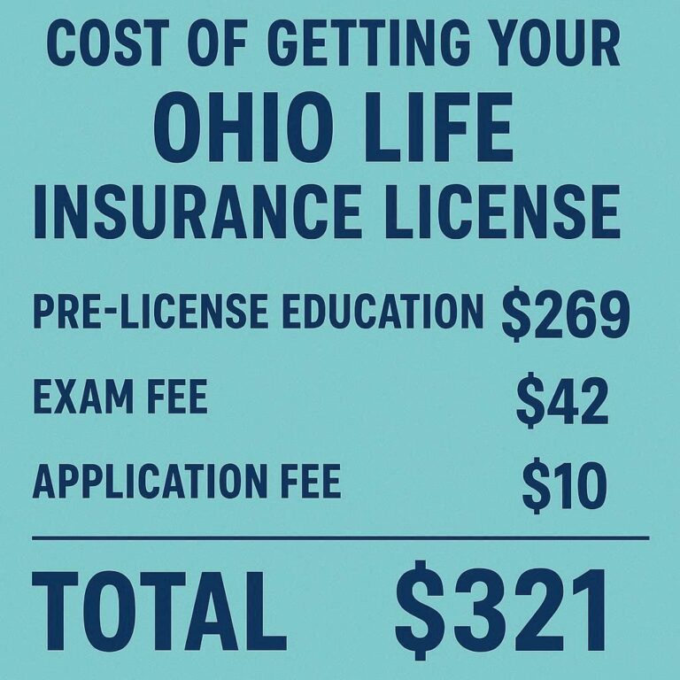 Cost of Getting Your Ohio Life Insurance License
