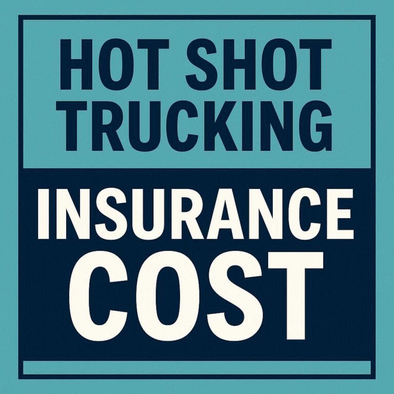 Hot Shot Trucking Insurance Cost