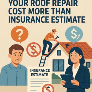 What to Do When Your Roof Repair Cost More Than Insurance Estimate