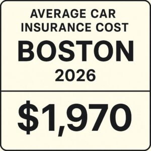 Average Car Insurance Cost Boston 2026