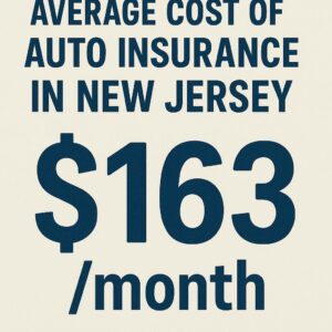 Average Cost of Auto Insurance in New Jersey