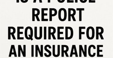Is a Police Report Required for an Insurance Claim?