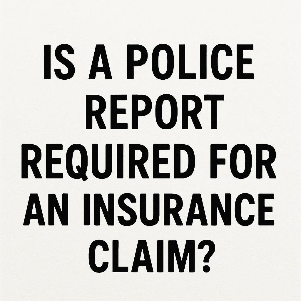 Is a Police Report Required for an Insurance Claim?