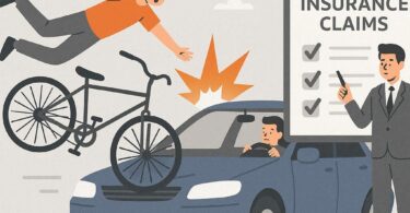 bicycle hits car insurance claims​