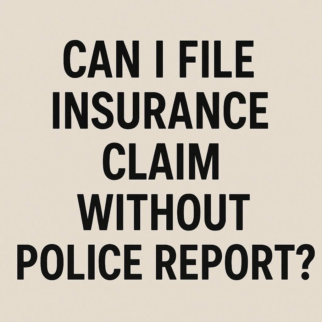 can i file insurance claim without police report​