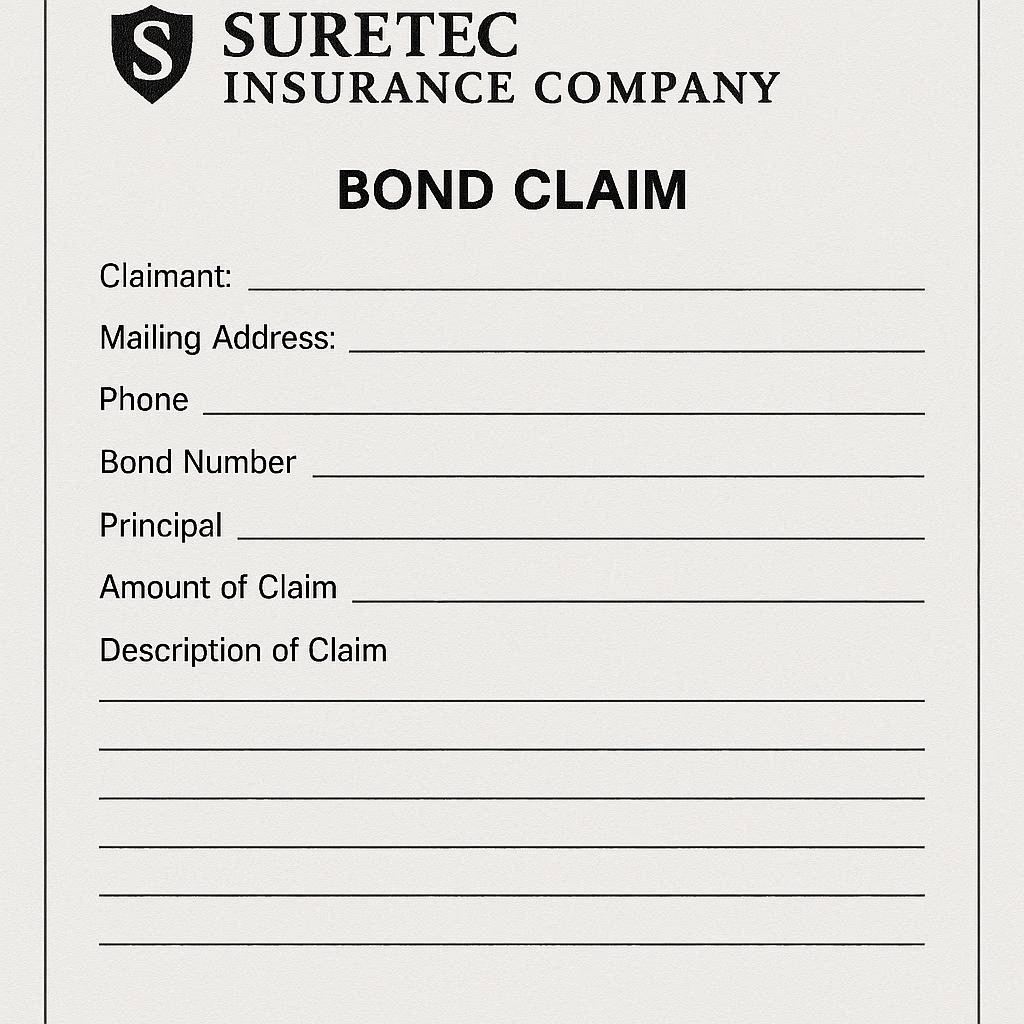 suretec insurance company bond claim