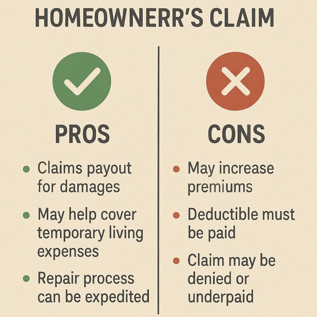 pros and cons of filing a homeowners insurance claim