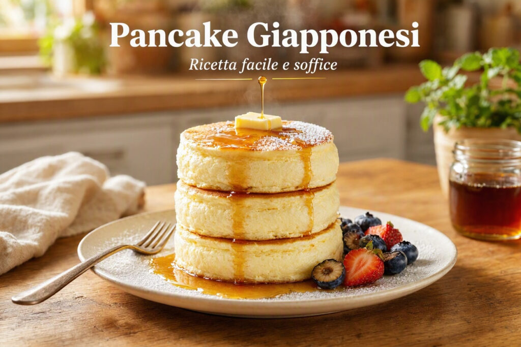 C'è un dolce che sembra una nuvola, soffice, alto e tremolante. È il pancake giapponese, conosciuto anche come soufflé pancake o fluffy pancake, una vera e propria icona della colazione nipponica che ha conquistato il mondo con la sua consistenza incredibilmente ariosa e il suo aspetto scenografico. Oggi, cari lettori, vi guiderò alla scoperta della vera ricetta dei pancake giapponesi, un dolce che sembra difficile ma che, con i giusti accorgimenti, è alla portata di tutti. Molti pensano che i pancake giapponesi siano impossibili da replicare a casa, che si sgonfino, che non cuociano al centro o che richiedano attrezzature speciali. In realtà, la ricetta originale è sorprendentemente semplice: farina, uova, zucchero, latte e lievito. È la tecnica, però, che fa la differenza. Una montatura sbagliata degli albumi, una cottura troppo veloce, una padella troppo calda: sono questi i dettagli che determinano la riuscita di un pancake alto e soffice. Ma con i giusti accorgimenti, il risultato è un pancake che si scioglie in bocca, alto, morbido e dal sapore delicato. In questa guida completa, esploreremo ogni aspetto della preparazione dei pancake giapponesi. Partiremo dalla storia, passeremo per gli ingredienti e arriveremo al procedimento passo passo, senza trascurare i segreti per una consistenza perfetta. Vi darò anche consigli sugli stampi, sulle varianti e su come servire questi pancake in modo autentico. Che siate appassionati di cucina giapponese o semplici curiosi, questa ricetta dei pancake giapponesi vi conquisterà. "I pancake giapponesi sono la prova che la cucina è anche magia. Pochi ingredienti, tanta tecnica, un risultato che sembra una nuvola." - Anonimo Preparate la farina e gli albumi: il nostro viaggio alla scoperta dei veri pancake giapponesi sta per iniziare. Cosa Rende i Pancake Giapponesi Così Speciali I pancake giapponesi sono un dolce dalla personalità unica e inconfondibile. La loro unicità risiede in un equilibrio perfetto di consistenze e sapori, che li rendono immediatamente riconoscibili. Ecco i loro tratti distintivi: L'Altezza e la Sofficezza: A differenza dei pancake americani, che sono piatti e compatti, i pancake giapponesi sono alti, gonfi e soffici come un soufflé. Questo è dovuto alla montatura degli albumi a neve ben ferma e alla cottura lenta in padella con il coperchio. La Consistenza Tremolante: Un buon pancake giapponese deve essere morbido e tremolante, quasi gelatinoso. Al taglio, la consistenza deve essere ariosa e leggera, come una nuvola. Il Sapore Delicato: I pancake giapponesi hanno un sapore delicato, leggermente dolce e vanigliato. Non sono troppo dolci né troppo grassi, e si prestano a infinite guarnizioni. La Scenografia: I pancake giapponesi sono belli da vedere. Alti e dorati, con una cupola perfetta, sono perfetti per una colazione speciale o per un brunch con gli amici. La Storia e le Origini: Un Dolce della Tradizione Giapponese Le origini dei pancake giapponesi sono relativamente recenti. Si pensa che il dolce sia nato negli anni '90 in Giappone, come rivisitazione dei pancake americani. I cuochi giapponesi, noti per la loro attenzione alla tecnica e alla presentazione, hanno trasformato il semplice pancake in un dolce soffice e scenografico, montando gli albumi a neve e cuocendolo lentamente in padella. Il nome soufflé pancake deriva dalla tecnica di cottura, che ricorda quella del soufflé: gli albumi montati a neve danno al pancake la sua consistenza ariosa e gonfia. I pancake giapponesi sono diventati famosi in tutto il mondo grazie ai social network e ai video virali, che mostrano la loro consistenza tremolante e il loro aspetto invitante. Oggi, i pancake giapponesi sono uno dei dolci più amati della colazione nipponica, un simbolo della cucina giapponese moderna e un'occasione speciale per chi ama i dolci soffici e leggeri. Ingredienti: La Ricetta della Tradizione Ecco gli ingredienti per preparare circa 6 pancake giapponesi. La qualità degli ingredienti è fondamentale: scegliete farina di buona qualità, uova freschissime e latte fresco. Ingrediente Quantità Note Farina "00" 100 g Setacciata. Latte intero 60 ml A temperatura ambiente. Tuorli d'uovo 2 A temperatura ambiente. Albumi d'uovo 2 A temperatura ambiente, ben freddi di frigo. Zucchero semolato 40 g Lievito per dolci 4 g Circa 1 cucchiaino. Vaniglia 1 bustina O un cucchiaino di estratto di vaniglia. Sale 1 pizzico Olio di semi q.b. Per ungere la padella. Per guarnire: Zucchero a velo q.b. Sciroppo d'acero q.b. Frutta fresca q.b. Fragole, mirtilli, banane. Panna montata q.b. Facoltativa. Note importanti: Gli Albumi: Gli albumi devono essere ben freddi di frigo e montati a neve ben ferma. Questo è il segreto per pancake alti e soffici. La Farina: Setacciate la farina per evitare grumi. La Padella: Usate una padella antiaderente dal fondo spesso, con un coperchio. La cottura lenta e coperta è fondamentale per far gonfiare i pancake. Gli Stampi: Se volete pancake perfettamente rotondi e alti, potete usare degli stampi di metallo o degli anelli per pancake. In alternativa, potete cuocere i pancake liberamente in padella. Attrezzatura Necessaria Per preparare i pancake giapponesi, è utile avere a portata di mano: Una ciotola capiente. Una frusta a mano. Una planetaria (o uno sbattitore elettrico) per montare gli albumi. Una spatola in silicone. Una padella antiaderente con coperchio. Un setaccio per la farina. Un mestolo o un porzionatore per gelato. Stampi di metallo (facoltativi). Procedimento Passo a Passo per Pancake Giapponesi Perfetti La preparazione dei pancake giapponesi è semplice, ma richiede attenzione alla montatura degli albumi e alla cottura. Seguite questi passaggi con attenzione. Fase 1: Preparazione dell'Impasto Unire gli Ingredienti Secchi: In una ciotola, setacciate la farina con il lievito e il sale. Mescolate bene. Sbattere i Tuorli: In un'altra ciotola, sbattete i tuorli con il latte, la vaniglia e metà dello zucchero. Mescolate bene. Unire gli Ingredienti: Versate gli ingredienti liquidi nella ciotola con gli ingredienti secchi. Mescolate con una frusta fino a ottenere un composto liscio e omogeneo. Non mescolate troppo: giusto il tempo necessario per amalgamare gli ingredienti. Montare gli Albumi: In una ciotola pulita e asciutta, montate gli albumi a neve ben ferma con un pizzico di sale. Aggiungete lo zucchero rimanente poco alla volta, continuando a montare fino a ottenere una meringa lucida e stabile. Incorporare gli Albumi: Aggiungete un terzo degli albumi montati al composto di tuorli e farina. Mescolate delicatamente con una spatola in silicone, facendo movimenti dal basso verso l'alto. Poi aggiungete il resto degli albumi, sempre mescolando delicatamente per non smontare il composto. Fase 2: Cottura Scaldare la Padella: Scaldate una padella antiaderente dal fondo spesso a fuoco basso. Ungetela leggermente con olio di semi e rimuovete l'eccesso con carta da cucina. Formare i Pancake: Con un mestolo o un porzionatore per gelato, versate una porzione di impasto nella padella. Se usate gli stampi, posizionateli nella padella e versate l'impasto all'interno. Riempite gli stampi per circa 2/3. Coprire e Cuocere: Coprite la padella con un coperchio e cuocete a fuoco basso per circa 5-7 minuti, o fino a quando la superficie non sarà leggermente asciutta e i bordi non si staccheranno dalla padella. Girare i Pancake: Con una spatola, girate delicatamente i pancake. Se usate gli stampi, rimuoveteli prima di girare. Coprite di nuovo e cuocete per altri 3-4 minuti, o fino a quando i pancake non saranno ben dorati su entrambi i lati. Ripetere: Ripetete con il resto dell'impasto, ungendo leggermente la padella se necessario. Fase 3: Servizio Servire: Servite i pancake giapponesi caldi, impilati su un piatto. Guarnire: Spolverate con zucchero a velo e servite con sciroppo d'acero, frutta fresca e panna montata (se la usate). Consigli da Chef per Pancake Giapponesi da Record Gli Albumi: Montate gli albumi a neve ben ferma. Questo è il segreto per pancake alti e soffici. La Montatura: Incorporate gli albumi al composto con movimenti delicati dal basso verso l'alto. Non mescolate troppo. La Cottura: Cuocete a fuoco basso e con il coperchio. La cottura lenta è fondamentale per far gonfiare i pancake. Gli Stampi: Se volete pancake perfettamente rotondi e alti, usate degli stampi di metallo. Il Servizio: Servite i pancake subito, appena cotti. Tendono a sgonfiarsi raffreddandosi. Varianti e Interpretazioni Moderne La ricetta classica è intramontabile, ma la fantasia non ha limiti. Ecco alcune varianti interessanti: Variante Caratteristiche Come Realizzarla Pancake Giapponesi al Cioccolato Per gli amanti del cioccolato. Sostituite 20 g di farina con 20 g di cacao amaro in polvere. Pancake Giapponesi al Matcha Per un tocco giapponese ancora più autentico. Aggiungete 5 g di matcha in polvere alla farina. Pancake Giapponesi con Frutti di Bosco Per una versione più fresca e colorata. Aggiungete frutti di bosco freschi all'impasto o serviteli come guarnizione. Pancake Giapponesi con Nutella Per una versione più golosa. Servite i pancake con Nutella fusa e granella di nocciole. Pancake Giapponesi Salati Per un'idea sfiziosa per il brunch. Riducete lo zucchero a 10 g e servite i pancake con uova, bacon e formaggio. Errori Comuni da Evitare Albumi Non Montati Bene: Se gli albumi non sono montati a neve ben ferma, i pancake non saranno soffici. Mescolare Troppo: Se mescolate troppo il composto, gli albumi si smontano e i pancake non gonfiano. Fuoco Troppo Alto: Se il fuoco è troppo alto, i pancake si bruciano fuori e rimangono crudi dentro. Non Coprire la Padella: Il coperchio è fondamentale per far gonfiare i pancake. Non saltatelo. Servire Freddi: I pancake giapponesi vanno serviti subito, appena cotti. Tendono a sgonfiarsi raffreddandosi. Come Servire e Conservare i Pancake Giapponesi Servizio: Servite i pancake giapponesi caldi, impilati su un piatto, con sciroppo d'acero, frutta fresca e panna montata. Accompagnateli con un caffè o un tè caldo. Conservazione: I pancake giapponesi non si conservano bene. Sono un dolce da consumare subito. Se avete degli avanzi, conservateli in frigo per un massimo di 1 giorno e riscaldateli in padella a fuoco basso. Domande Frequenti (FAQ) 1. Perché i miei pancake non sono venuti alti? Probabilmente gli albumi non erano montati a neve ben ferma o il composto è stato mescolato troppo. Montate bene gli albumi e incorporate delicatamente. 2. Posso usare il lievito di birra? No, i pancake giapponesi si preparano con lievito per dolci (lievito chimico). Il lievito di birra non è adatto a questa ricetta. 3. Posso cuocere i pancake senza coperchio? No, il coperchio è fondamentale per far gonfiare i pancake. Senza coperchio, i pancake rimangono piatti. 4. Posso preparare l'impasto in anticipo? No, l'impasto dei pancake giapponesi va preparato e cotto subito. Se lo lasciate riposare, gli albumi si smontano. 5. I pancake giapponesi sono senza glutine? No, la ricetta classica prevede l'uso di farina "00", che contiene glutine. Per una versione senza glutine, usate una farina senza glutine per dolci e aggiungete un pizzico di xantano. In sintesi, i pancake giapponesi sono un dolce soffice e scenografico, perfetto per una colazione speciale. La ricetta è semplice ma richiede attenzione alla montatura degli albumi e alla cottura lenta in padella. Con i giusti accorgimenti, otterrete pancake alti, morbidi e dal sapore delicato. Conclusione I pancake giapponesi sono un dolce che incarna l'anima della cucina giapponese moderna: semplice, raffinato e capace di conquistare tutti. Prepararli in casa con ingredienti di qualità è un'esperienza che vi farà riscoprire il piacere di fare dolci con le proprie mani. Spero che questa guida completa vi abbia dato la curiosità e la fiducia per cimentarvi in questa ricetta. Non abbiate paura di sperimentare con le varianti e di adattare i pancake al vostro gusto. La cucina è un viaggio, non una destinazione. Buon divertimento e buon appetito! Risorse Aggiuntive Per approfondire la cucina giapponese e scoprire altre ricette, vi consiglio di visitare il sito Just One Cookbook (www.justonecookbook.com) o di consultare il libro "Japanese Cooking: A Simple Art" di Shizuo Tsuji. Un altro sito interessante è quello di GialloZafferano (www.giallozafferano.it), che offre molte ricette di dolci giapponesi.