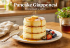 C'è un dolce che sembra una nuvola, soffice, alto e tremolante. È il pancake giapponese, conosciuto anche come soufflé pancake o fluffy pancake, una vera e propria icona della colazione nipponica che ha conquistato il mondo con la sua consistenza incredibilmente ariosa e il suo aspetto scenografico. Oggi, cari lettori, vi guiderò alla scoperta della vera ricetta dei pancake giapponesi, un dolce che sembra difficile ma che, con i giusti accorgimenti, è alla portata di tutti. Molti pensano che i pancake giapponesi siano impossibili da replicare a casa, che si sgonfino, che non cuociano al centro o che richiedano attrezzature speciali. In realtà, la ricetta originale è sorprendentemente semplice: farina, uova, zucchero, latte e lievito. È la tecnica, però, che fa la differenza. Una montatura sbagliata degli albumi, una cottura troppo veloce, una padella troppo calda: sono questi i dettagli che determinano la riuscita di un pancake alto e soffice. Ma con i giusti accorgimenti, il risultato è un pancake che si scioglie in bocca, alto, morbido e dal sapore delicato. In questa guida completa, esploreremo ogni aspetto della preparazione dei pancake giapponesi. Partiremo dalla storia, passeremo per gli ingredienti e arriveremo al procedimento passo passo, senza trascurare i segreti per una consistenza perfetta. Vi darò anche consigli sugli stampi, sulle varianti e su come servire questi pancake in modo autentico. Che siate appassionati di cucina giapponese o semplici curiosi, questa ricetta dei pancake giapponesi vi conquisterà. "I pancake giapponesi sono la prova che la cucina è anche magia. Pochi ingredienti, tanta tecnica, un risultato che sembra una nuvola." - Anonimo Preparate la farina e gli albumi: il nostro viaggio alla scoperta dei veri pancake giapponesi sta per iniziare. Cosa Rende i Pancake Giapponesi Così Speciali I pancake giapponesi sono un dolce dalla personalità unica e inconfondibile. La loro unicità risiede in un equilibrio perfetto di consistenze e sapori, che li rendono immediatamente riconoscibili. Ecco i loro tratti distintivi: L'Altezza e la Sofficezza: A differenza dei pancake americani, che sono piatti e compatti, i pancake giapponesi sono alti, gonfi e soffici come un soufflé. Questo è dovuto alla montatura degli albumi a neve ben ferma e alla cottura lenta in padella con il coperchio. La Consistenza Tremolante: Un buon pancake giapponese deve essere morbido e tremolante, quasi gelatinoso. Al taglio, la consistenza deve essere ariosa e leggera, come una nuvola. Il Sapore Delicato: I pancake giapponesi hanno un sapore delicato, leggermente dolce e vanigliato. Non sono troppo dolci né troppo grassi, e si prestano a infinite guarnizioni. La Scenografia: I pancake giapponesi sono belli da vedere. Alti e dorati, con una cupola perfetta, sono perfetti per una colazione speciale o per un brunch con gli amici. La Storia e le Origini: Un Dolce della Tradizione Giapponese Le origini dei pancake giapponesi sono relativamente recenti. Si pensa che il dolce sia nato negli anni '90 in Giappone, come rivisitazione dei pancake americani. I cuochi giapponesi, noti per la loro attenzione alla tecnica e alla presentazione, hanno trasformato il semplice pancake in un dolce soffice e scenografico, montando gli albumi a neve e cuocendolo lentamente in padella. Il nome soufflé pancake deriva dalla tecnica di cottura, che ricorda quella del soufflé: gli albumi montati a neve danno al pancake la sua consistenza ariosa e gonfia. I pancake giapponesi sono diventati famosi in tutto il mondo grazie ai social network e ai video virali, che mostrano la loro consistenza tremolante e il loro aspetto invitante. Oggi, i pancake giapponesi sono uno dei dolci più amati della colazione nipponica, un simbolo della cucina giapponese moderna e un'occasione speciale per chi ama i dolci soffici e leggeri. Ingredienti: La Ricetta della Tradizione Ecco gli ingredienti per preparare circa 6 pancake giapponesi. La qualità degli ingredienti è fondamentale: scegliete farina di buona qualità, uova freschissime e latte fresco. Ingrediente Quantità Note Farina "00" 100 g Setacciata. Latte intero 60 ml A temperatura ambiente. Tuorli d'uovo 2 A temperatura ambiente. Albumi d'uovo 2 A temperatura ambiente, ben freddi di frigo. Zucchero semolato 40 g Lievito per dolci 4 g Circa 1 cucchiaino. Vaniglia 1 bustina O un cucchiaino di estratto di vaniglia. Sale 1 pizzico Olio di semi q.b. Per ungere la padella. Per guarnire: Zucchero a velo q.b. Sciroppo d'acero q.b. Frutta fresca q.b. Fragole, mirtilli, banane. Panna montata q.b. Facoltativa. Note importanti: Gli Albumi: Gli albumi devono essere ben freddi di frigo e montati a neve ben ferma. Questo è il segreto per pancake alti e soffici. La Farina: Setacciate la farina per evitare grumi. La Padella: Usate una padella antiaderente dal fondo spesso, con un coperchio. La cottura lenta e coperta è fondamentale per far gonfiare i pancake. Gli Stampi: Se volete pancake perfettamente rotondi e alti, potete usare degli stampi di metallo o degli anelli per pancake. In alternativa, potete cuocere i pancake liberamente in padella. Attrezzatura Necessaria Per preparare i pancake giapponesi, è utile avere a portata di mano: Una ciotola capiente. Una frusta a mano. Una planetaria (o uno sbattitore elettrico) per montare gli albumi. Una spatola in silicone. Una padella antiaderente con coperchio. Un setaccio per la farina. Un mestolo o un porzionatore per gelato. Stampi di metallo (facoltativi). Procedimento Passo a Passo per Pancake Giapponesi Perfetti La preparazione dei pancake giapponesi è semplice, ma richiede attenzione alla montatura degli albumi e alla cottura. Seguite questi passaggi con attenzione. Fase 1: Preparazione dell'Impasto Unire gli Ingredienti Secchi: In una ciotola, setacciate la farina con il lievito e il sale. Mescolate bene. Sbattere i Tuorli: In un'altra ciotola, sbattete i tuorli con il latte, la vaniglia e metà dello zucchero. Mescolate bene. Unire gli Ingredienti: Versate gli ingredienti liquidi nella ciotola con gli ingredienti secchi. Mescolate con una frusta fino a ottenere un composto liscio e omogeneo. Non mescolate troppo: giusto il tempo necessario per amalgamare gli ingredienti. Montare gli Albumi: In una ciotola pulita e asciutta, montate gli albumi a neve ben ferma con un pizzico di sale. Aggiungete lo zucchero rimanente poco alla volta, continuando a montare fino a ottenere una meringa lucida e stabile. Incorporare gli Albumi: Aggiungete un terzo degli albumi montati al composto di tuorli e farina. Mescolate delicatamente con una spatola in silicone, facendo movimenti dal basso verso l'alto. Poi aggiungete il resto degli albumi, sempre mescolando delicatamente per non smontare il composto. Fase 2: Cottura Scaldare la Padella: Scaldate una padella antiaderente dal fondo spesso a fuoco basso. Ungetela leggermente con olio di semi e rimuovete l'eccesso con carta da cucina. Formare i Pancake: Con un mestolo o un porzionatore per gelato, versate una porzione di impasto nella padella. Se usate gli stampi, posizionateli nella padella e versate l'impasto all'interno. Riempite gli stampi per circa 2/3. Coprire e Cuocere: Coprite la padella con un coperchio e cuocete a fuoco basso per circa 5-7 minuti, o fino a quando la superficie non sarà leggermente asciutta e i bordi non si staccheranno dalla padella. Girare i Pancake: Con una spatola, girate delicatamente i pancake. Se usate gli stampi, rimuoveteli prima di girare. Coprite di nuovo e cuocete per altri 3-4 minuti, o fino a quando i pancake non saranno ben dorati su entrambi i lati. Ripetere: Ripetete con il resto dell'impasto, ungendo leggermente la padella se necessario. Fase 3: Servizio Servire: Servite i pancake giapponesi caldi, impilati su un piatto. Guarnire: Spolverate con zucchero a velo e servite con sciroppo d'acero, frutta fresca e panna montata (se la usate). Consigli da Chef per Pancake Giapponesi da Record Gli Albumi: Montate gli albumi a neve ben ferma. Questo è il segreto per pancake alti e soffici. La Montatura: Incorporate gli albumi al composto con movimenti delicati dal basso verso l'alto. Non mescolate troppo. La Cottura: Cuocete a fuoco basso e con il coperchio. La cottura lenta è fondamentale per far gonfiare i pancake. Gli Stampi: Se volete pancake perfettamente rotondi e alti, usate degli stampi di metallo. Il Servizio: Servite i pancake subito, appena cotti. Tendono a sgonfiarsi raffreddandosi. Varianti e Interpretazioni Moderne La ricetta classica è intramontabile, ma la fantasia non ha limiti. Ecco alcune varianti interessanti: Variante Caratteristiche Come Realizzarla Pancake Giapponesi al Cioccolato Per gli amanti del cioccolato. Sostituite 20 g di farina con 20 g di cacao amaro in polvere. Pancake Giapponesi al Matcha Per un tocco giapponese ancora più autentico. Aggiungete 5 g di matcha in polvere alla farina. Pancake Giapponesi con Frutti di Bosco Per una versione più fresca e colorata. Aggiungete frutti di bosco freschi all'impasto o serviteli come guarnizione. Pancake Giapponesi con Nutella Per una versione più golosa. Servite i pancake con Nutella fusa e granella di nocciole. Pancake Giapponesi Salati Per un'idea sfiziosa per il brunch. Riducete lo zucchero a 10 g e servite i pancake con uova, bacon e formaggio. Errori Comuni da Evitare Albumi Non Montati Bene: Se gli albumi non sono montati a neve ben ferma, i pancake non saranno soffici. Mescolare Troppo: Se mescolate troppo il composto, gli albumi si smontano e i pancake non gonfiano. Fuoco Troppo Alto: Se il fuoco è troppo alto, i pancake si bruciano fuori e rimangono crudi dentro. Non Coprire la Padella: Il coperchio è fondamentale per far gonfiare i pancake. Non saltatelo. Servire Freddi: I pancake giapponesi vanno serviti subito, appena cotti. Tendono a sgonfiarsi raffreddandosi. Come Servire e Conservare i Pancake Giapponesi Servizio: Servite i pancake giapponesi caldi, impilati su un piatto, con sciroppo d'acero, frutta fresca e panna montata. Accompagnateli con un caffè o un tè caldo. Conservazione: I pancake giapponesi non si conservano bene. Sono un dolce da consumare subito. Se avete degli avanzi, conservateli in frigo per un massimo di 1 giorno e riscaldateli in padella a fuoco basso. Domande Frequenti (FAQ) 1. Perché i miei pancake non sono venuti alti? Probabilmente gli albumi non erano montati a neve ben ferma o il composto è stato mescolato troppo. Montate bene gli albumi e incorporate delicatamente. 2. Posso usare il lievito di birra? No, i pancake giapponesi si preparano con lievito per dolci (lievito chimico). Il lievito di birra non è adatto a questa ricetta. 3. Posso cuocere i pancake senza coperchio? No, il coperchio è fondamentale per far gonfiare i pancake. Senza coperchio, i pancake rimangono piatti. 4. Posso preparare l'impasto in anticipo? No, l'impasto dei pancake giapponesi va preparato e cotto subito. Se lo lasciate riposare, gli albumi si smontano. 5. I pancake giapponesi sono senza glutine? No, la ricetta classica prevede l'uso di farina "00", che contiene glutine. Per una versione senza glutine, usate una farina senza glutine per dolci e aggiungete un pizzico di xantano. In sintesi, i pancake giapponesi sono un dolce soffice e scenografico, perfetto per una colazione speciale. La ricetta è semplice ma richiede attenzione alla montatura degli albumi e alla cottura lenta in padella. Con i giusti accorgimenti, otterrete pancake alti, morbidi e dal sapore delicato. Conclusione I pancake giapponesi sono un dolce che incarna l'anima della cucina giapponese moderna: semplice, raffinato e capace di conquistare tutti. Prepararli in casa con ingredienti di qualità è un'esperienza che vi farà riscoprire il piacere di fare dolci con le proprie mani. Spero che questa guida completa vi abbia dato la curiosità e la fiducia per cimentarvi in questa ricetta. Non abbiate paura di sperimentare con le varianti e di adattare i pancake al vostro gusto. La cucina è un viaggio, non una destinazione. Buon divertimento e buon appetito! Risorse Aggiuntive Per approfondire la cucina giapponese e scoprire altre ricette, vi consiglio di visitare il sito Just One Cookbook (www.justonecookbook.com) o di consultare il libro "Japanese Cooking: A Simple Art" di Shizuo Tsuji. Un altro sito interessante è quello di GialloZafferano (www.giallozafferano.it), che offre molte ricette di dolci giapponesi.